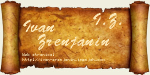 Ivan Zrenjanin vizit kartica